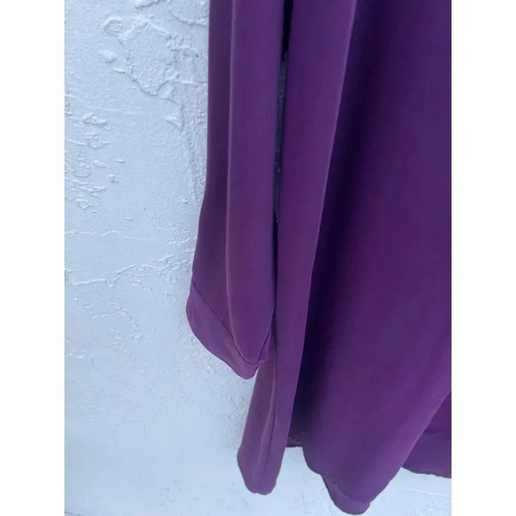 Calvin Klein Womens Pullover Collared Loose Half Button Up Dress Purple Sz M/L - Picture 8 of 13